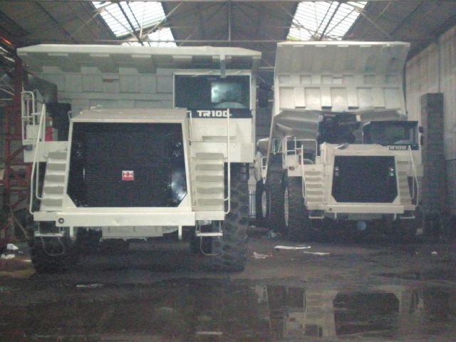 An example of the refurbished  Terex TR100 trucks
